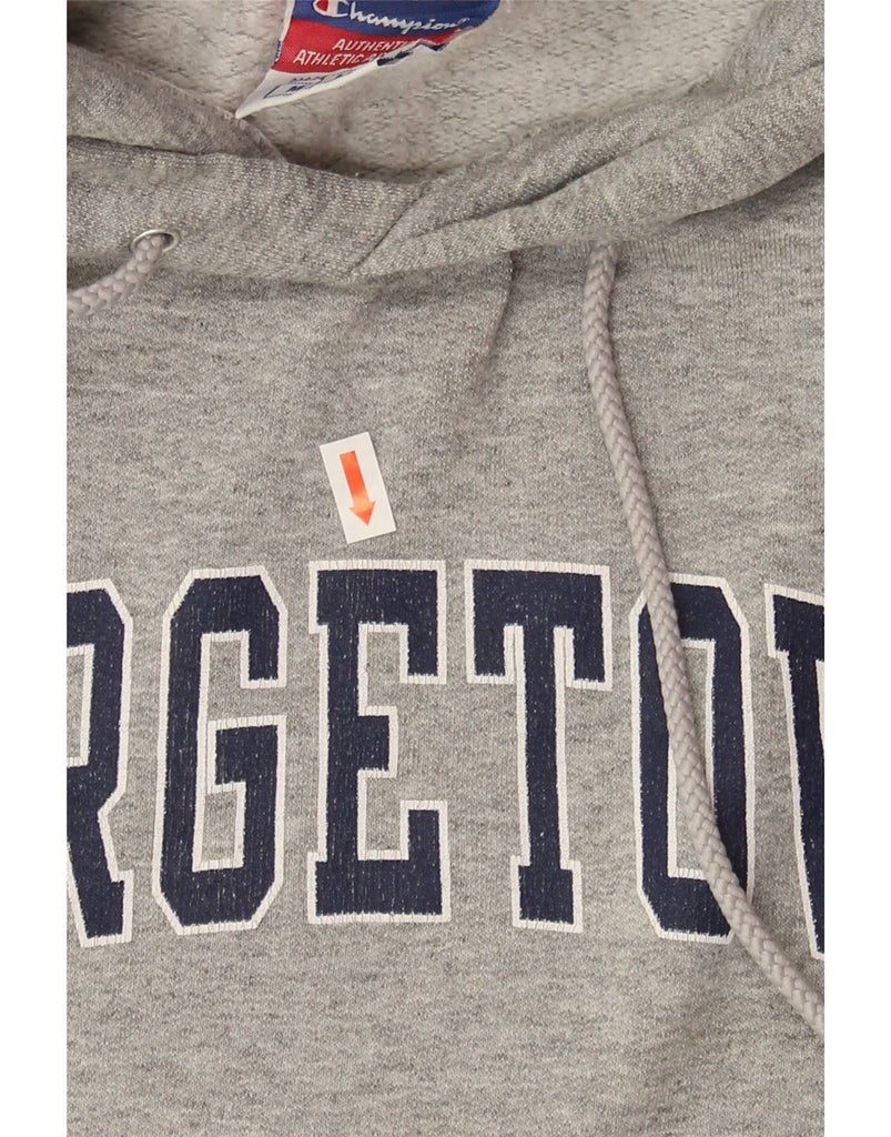 CHAMPION Womens Georgetown Graphic Hoodie Jumper Medium Grey Vintage Champion and Second-Hand Champion from Messina Hembry 