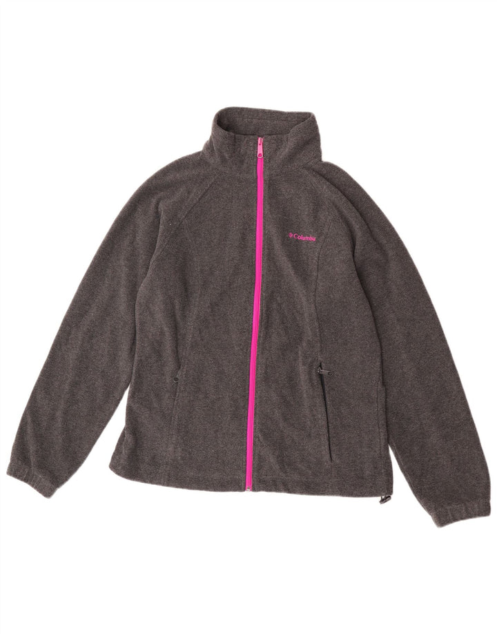 Columbia Womens Fleece Jacket UK 14 Medium Grey Polyester Sports