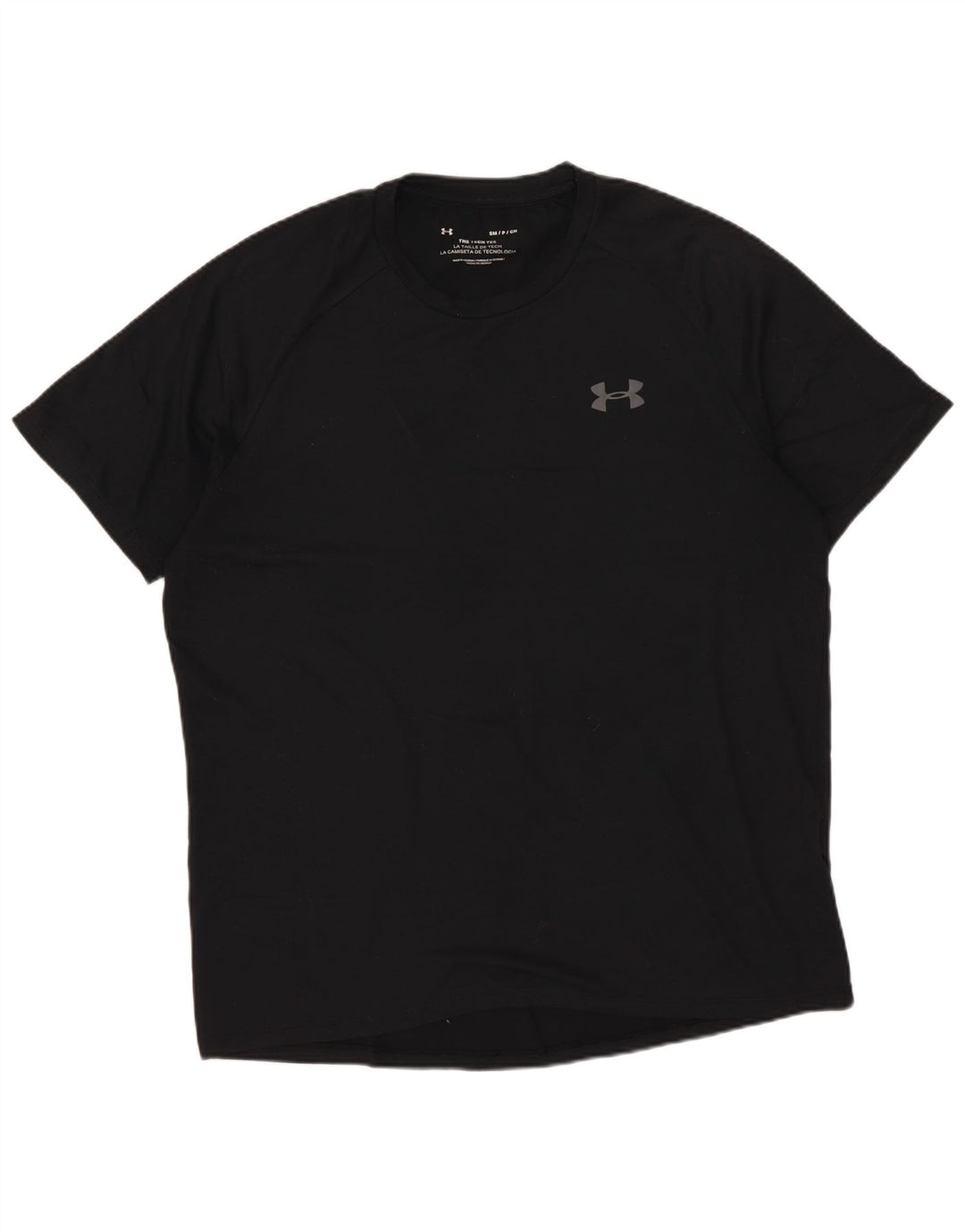 Under Armour Mens T-Shirt Top Small Black Polyester