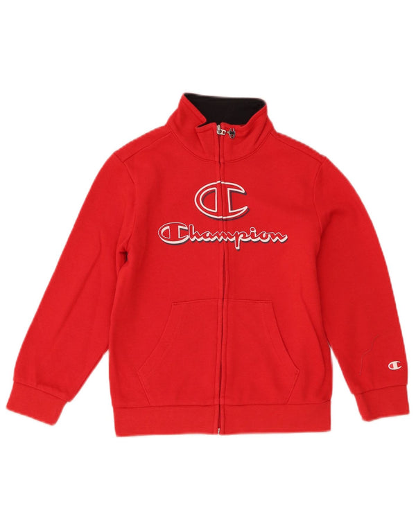 Champion Boys Graphic Tracksuit Top Jacket 5-6 Years XS Red Cotton