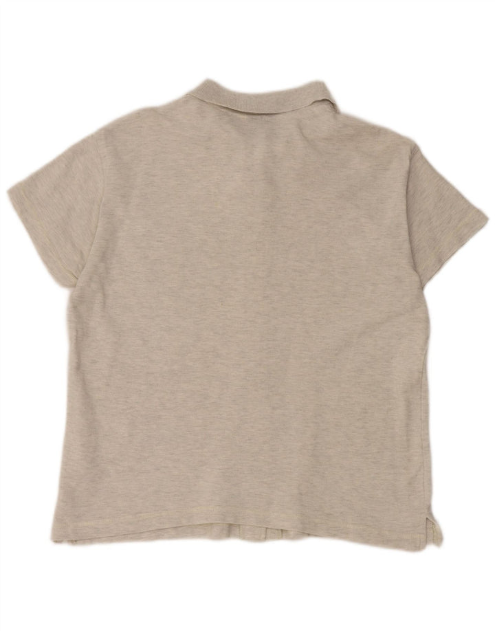 LOTTO Womens Short Sleeve Shirt Blouse UK 20 2XL Grey Cotton