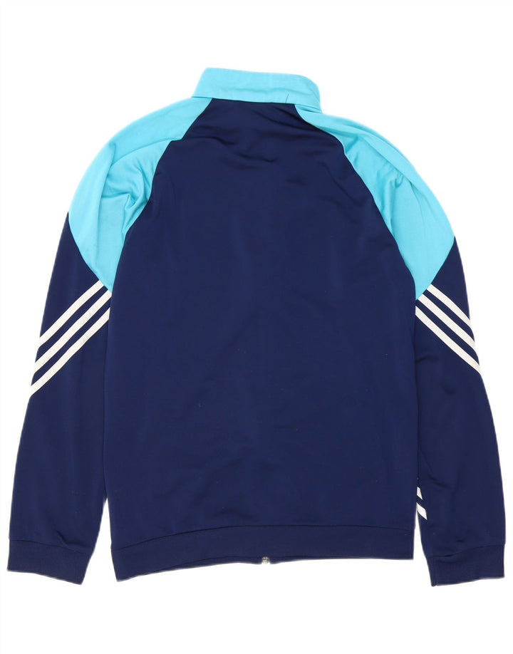 ADIDAS Mens Tracksuit Top Jacket Small Navy Blue Colourblock Polyester