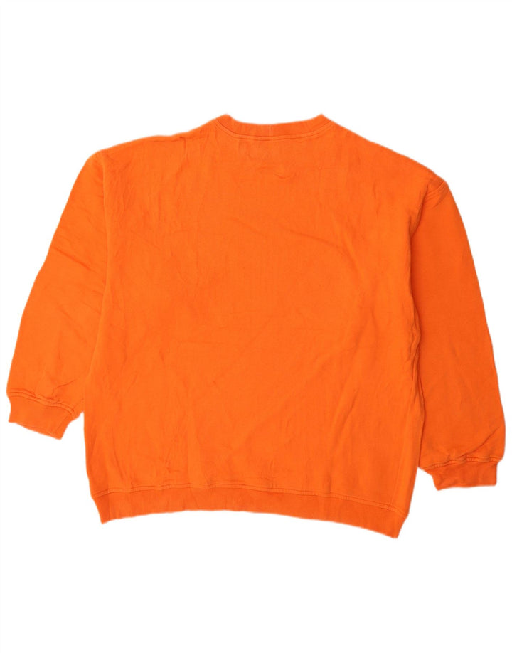 Stefanel Mens Graphic Sweatshirt Jumper XL Orange