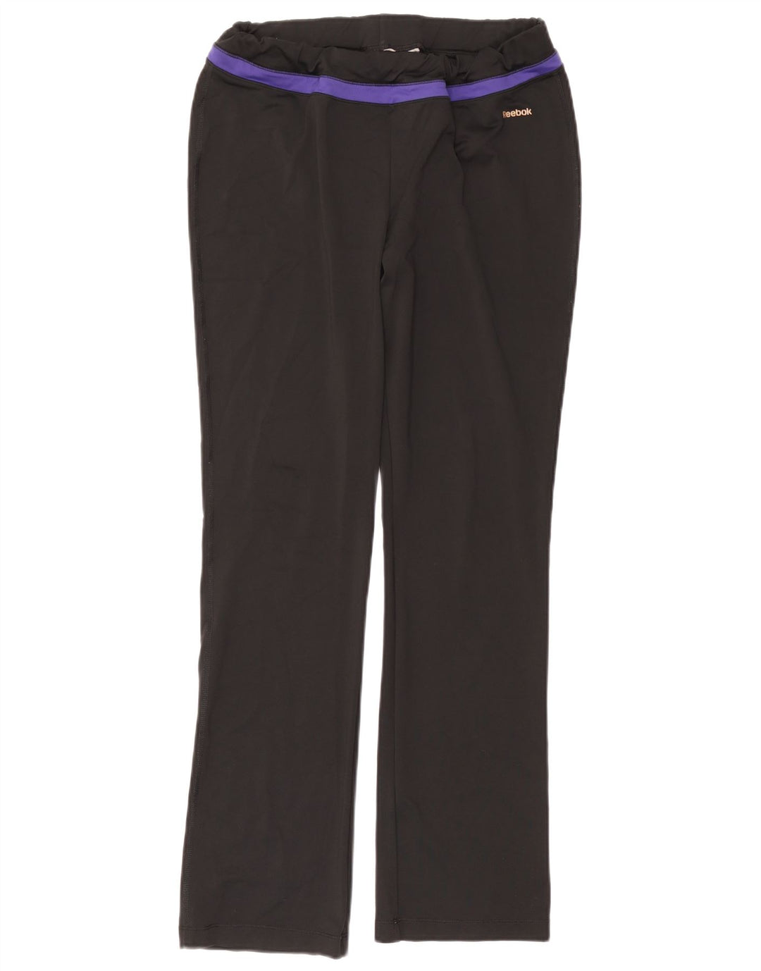 REEBOK Womens Tracksuit Trousers UK 14 Large Black Polyester