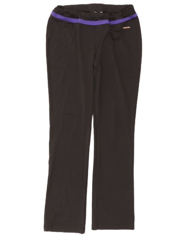 REEBOK Womens Tracksuit Trousers UK 14 Large Black Polyester