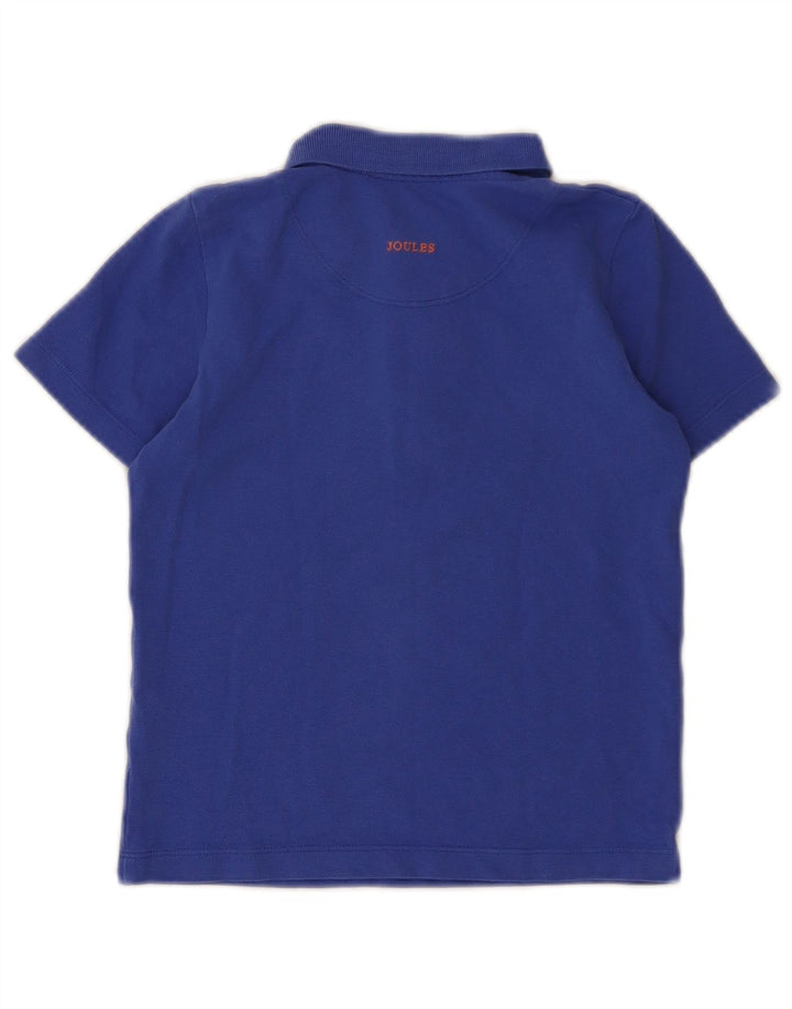 JOULES Boys Polo Shirt 7-8 Years Blue Cotton