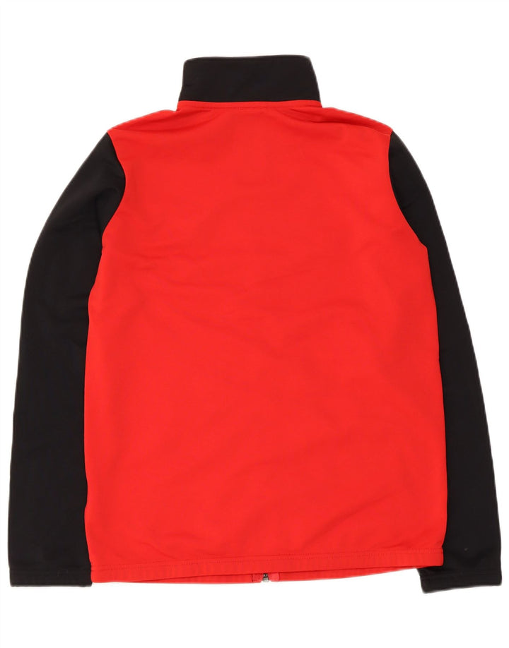 Nike Boys Tracksuit Top Jacket 13-14 Years XL Red Colourblock Polyester