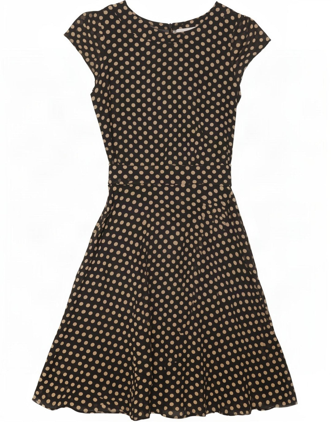 Wallis Womens A-Line Dress UK 12 Medium Black Polka Dot Polyester