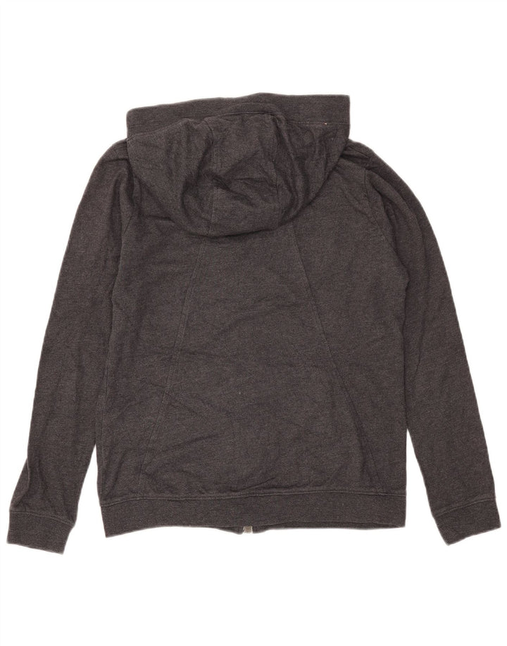 Nike Womens Zip Hoodie Sweater UK 14 Medium Grey Polyester