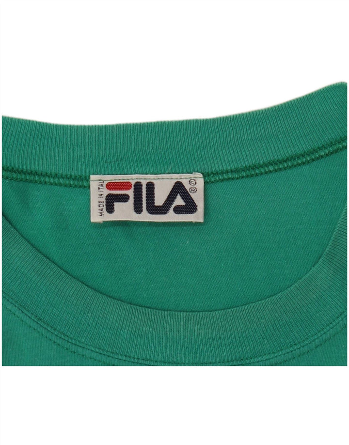 Fila Mens Graphic T-Shirt Top XL Green