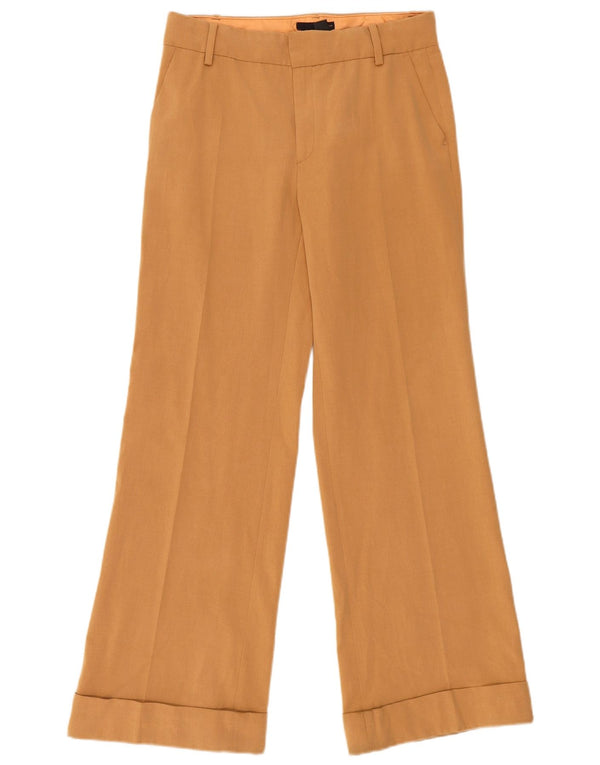 Zara Womens Wide Leg Casual Trousers EU 38 Small W28 L31 Beige