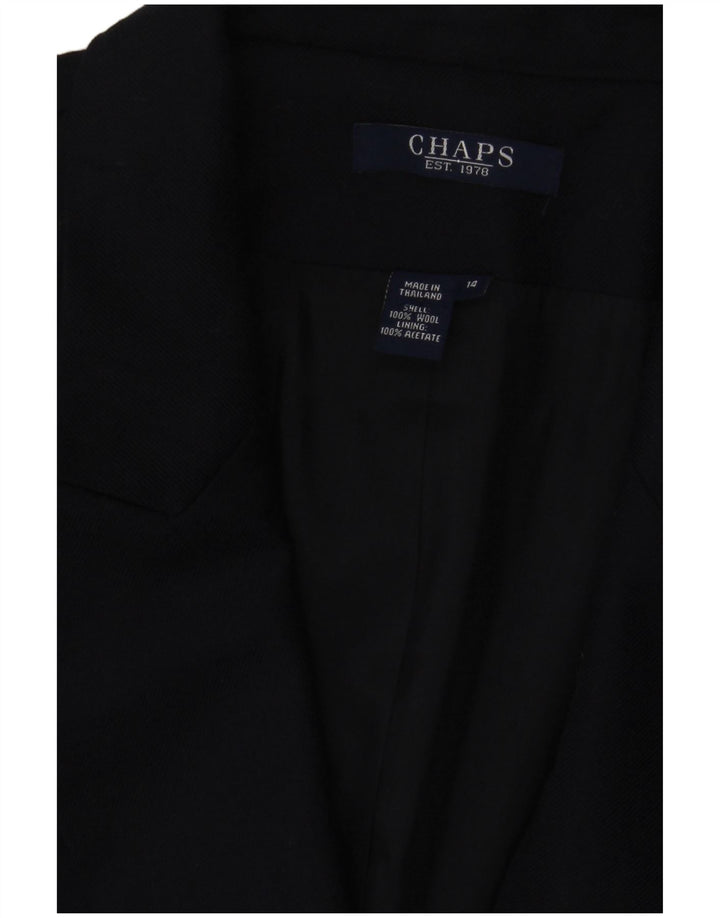 Chaps Womens Double Breasted Blazer Jacket US 14 XL Navy Blue Wool