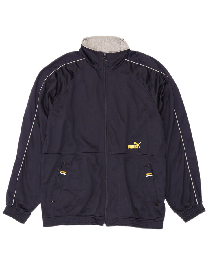 Puma Mens Tracksuit Top Jacket Small Navy Blue Polyester