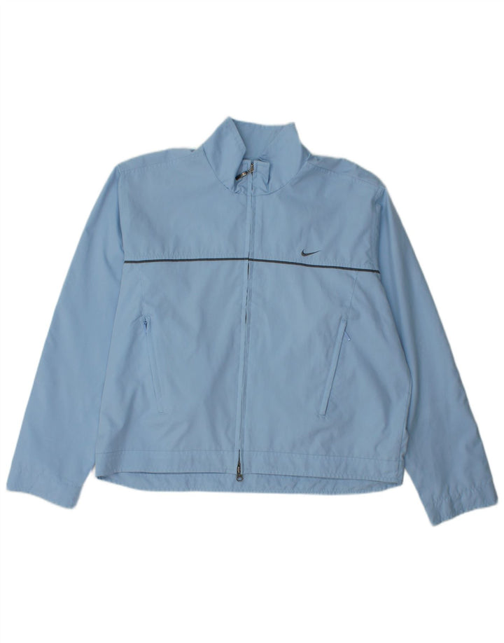 Nike Womens Oversized Tracksuit Top Jacket US 12/14 Large Blue Polyester
