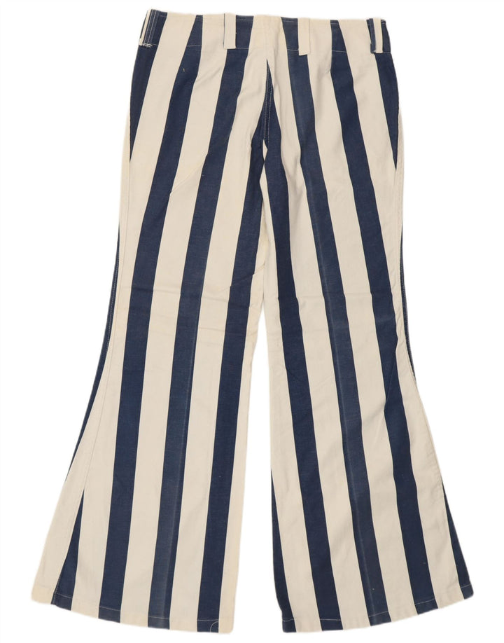 VINTAGE Womens High Waist Casual Trousers IT 48 XL W34 L31 Blue Retro