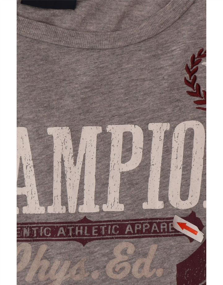 Champion Mens Rochester Graphic T-Shirt Top Large Grey Cotton