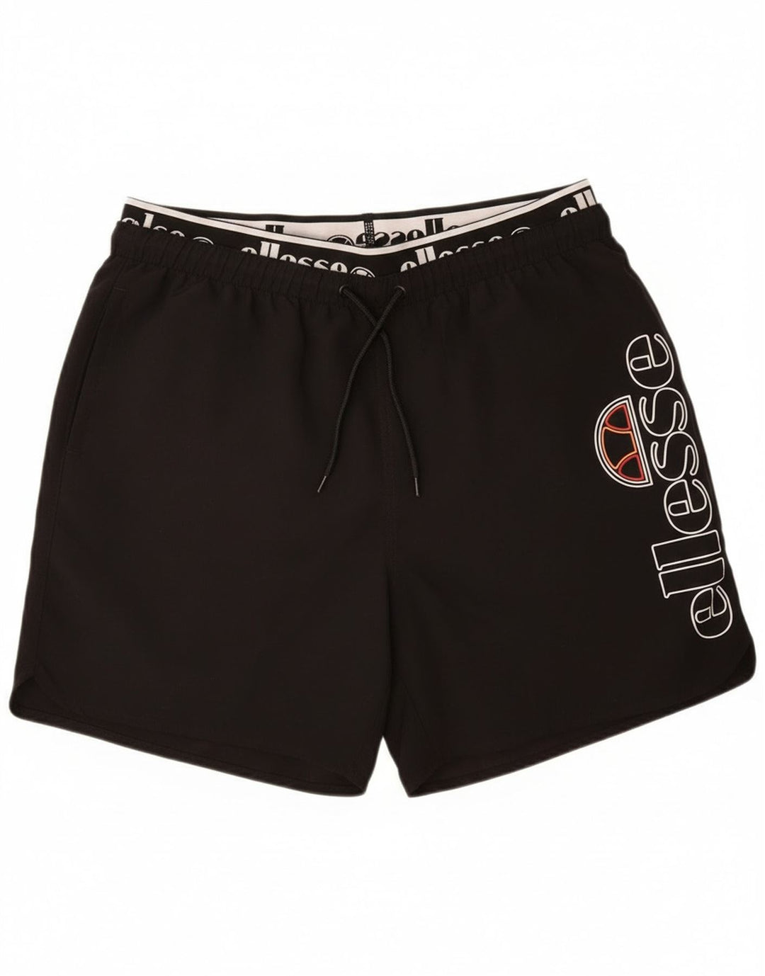 Ellesse Mens Graphic Swimming Shorts Large Black Polyester