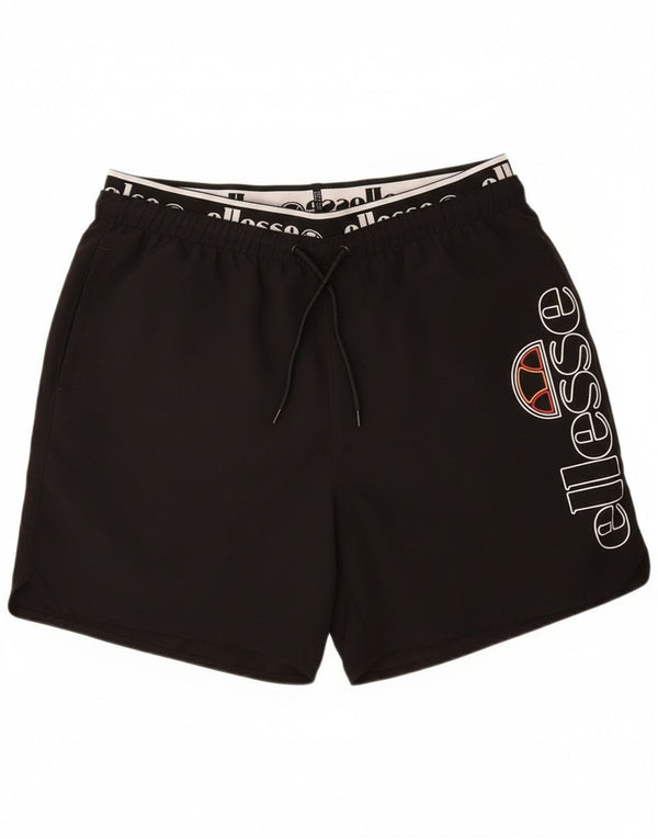 Ellesse Mens Graphic Swimming Shorts Large Black Polyester