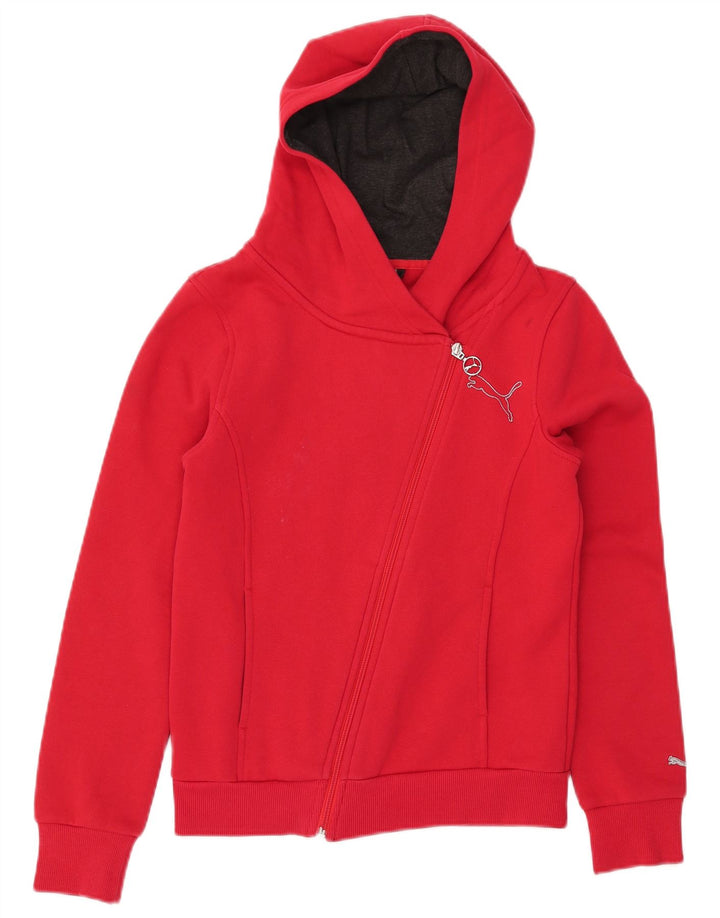 PUMA Womens Zip Hoodie Sweater UK 10 Small Red