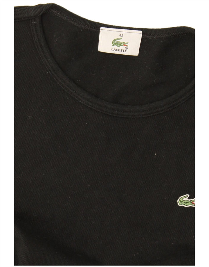 Lacoste Womens T-Shirt Top Size 42 Large Black