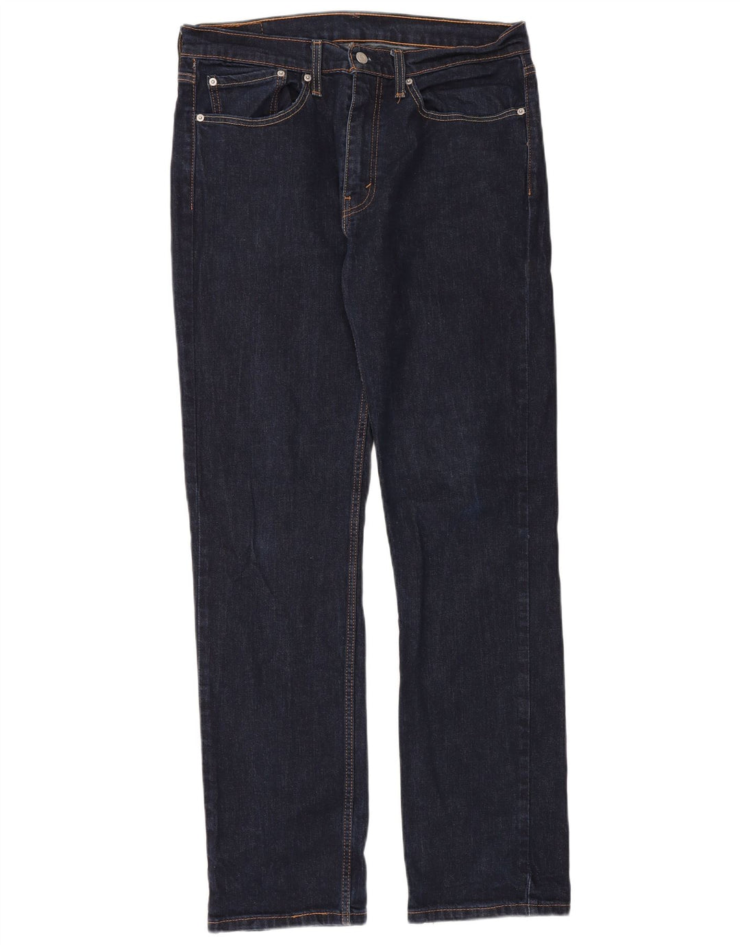 Levi's Mens 514 Straight Jeans W34 L34 Navy Blue Cotton