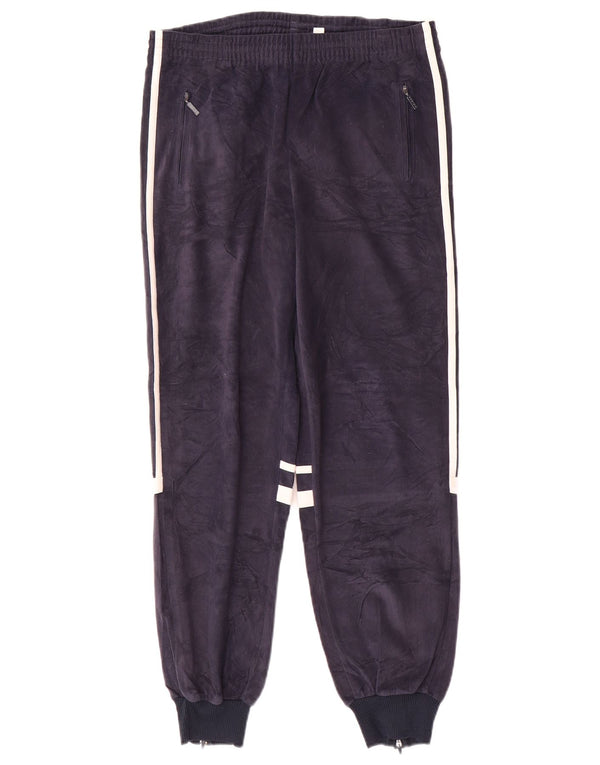 ADIDAS Boys Tracksuit Trousers Joggers 13-14 Years Navy Blue Polyester