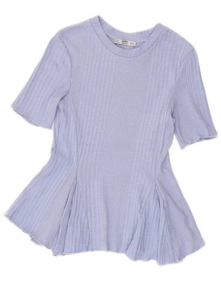 ZARA Womens Crop Top UK 8 Small Purple