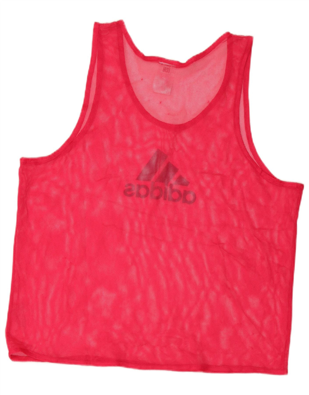 Adidas Mens See Through Graphic Vest Top Large Pink Polyester