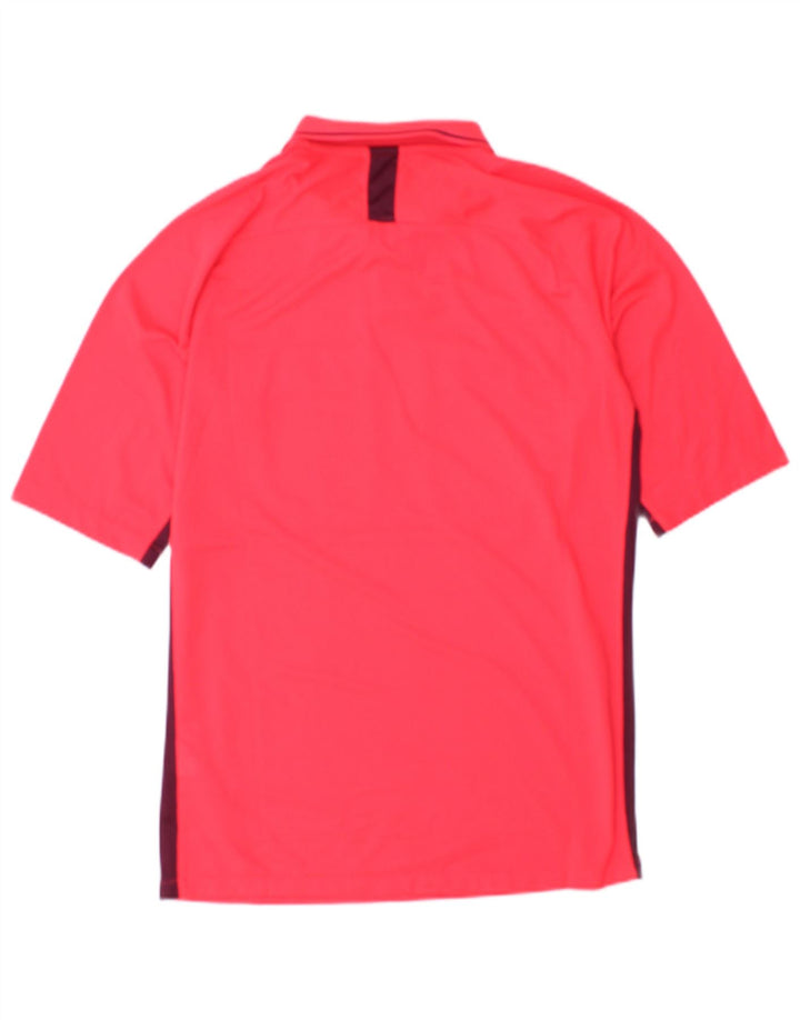 Nike Mens Dri Fit Polo Shirt Medium Pink Colourblock Polyester