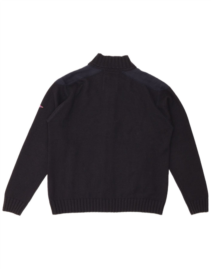 PORTOFINO Womens Cardigan Sweater UK 16 Large Black Wool