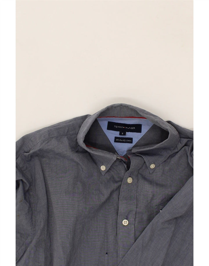 TOMMY HILFIGER Mens Shirt Small Navy Blue Cotton Vintage Tommy Hilfiger and Second-Hand Tommy Hilfiger from Messina Hembry 