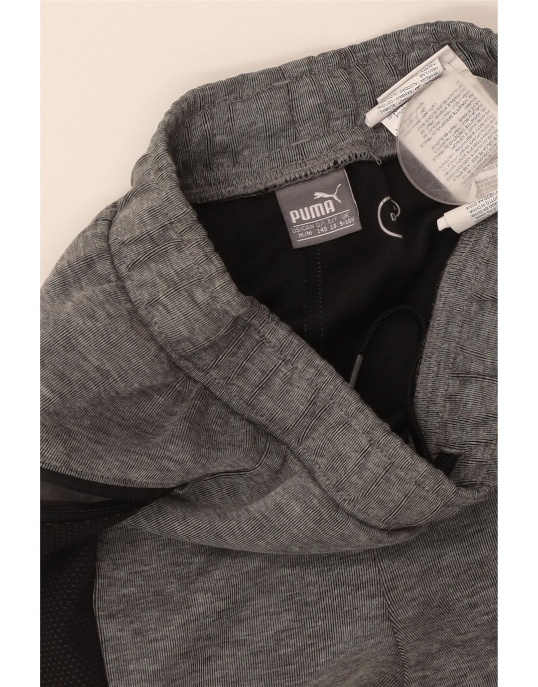 PUMA Boys Tracksuit Trousers Joggers 9-10 Years  Grey Colourblock Cotton