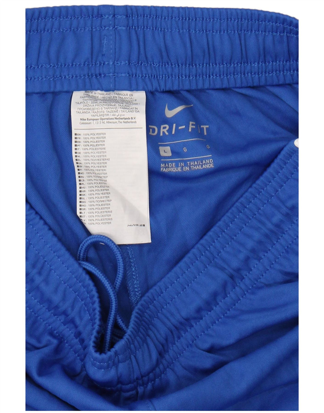NIKE Mens Dri Fit Sport Shorts Large Blue Colourblock Polyester