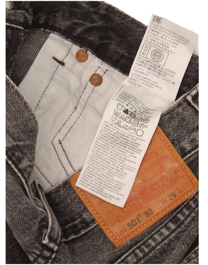 LEVI'S Womens 501 Denim Shorts W29 Medium Grey Cotton