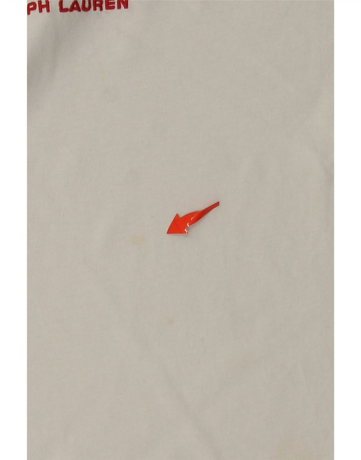 POLO RALPH LAUREN Mens Custom Slim Fit Graphic T-Shirt Top Large White