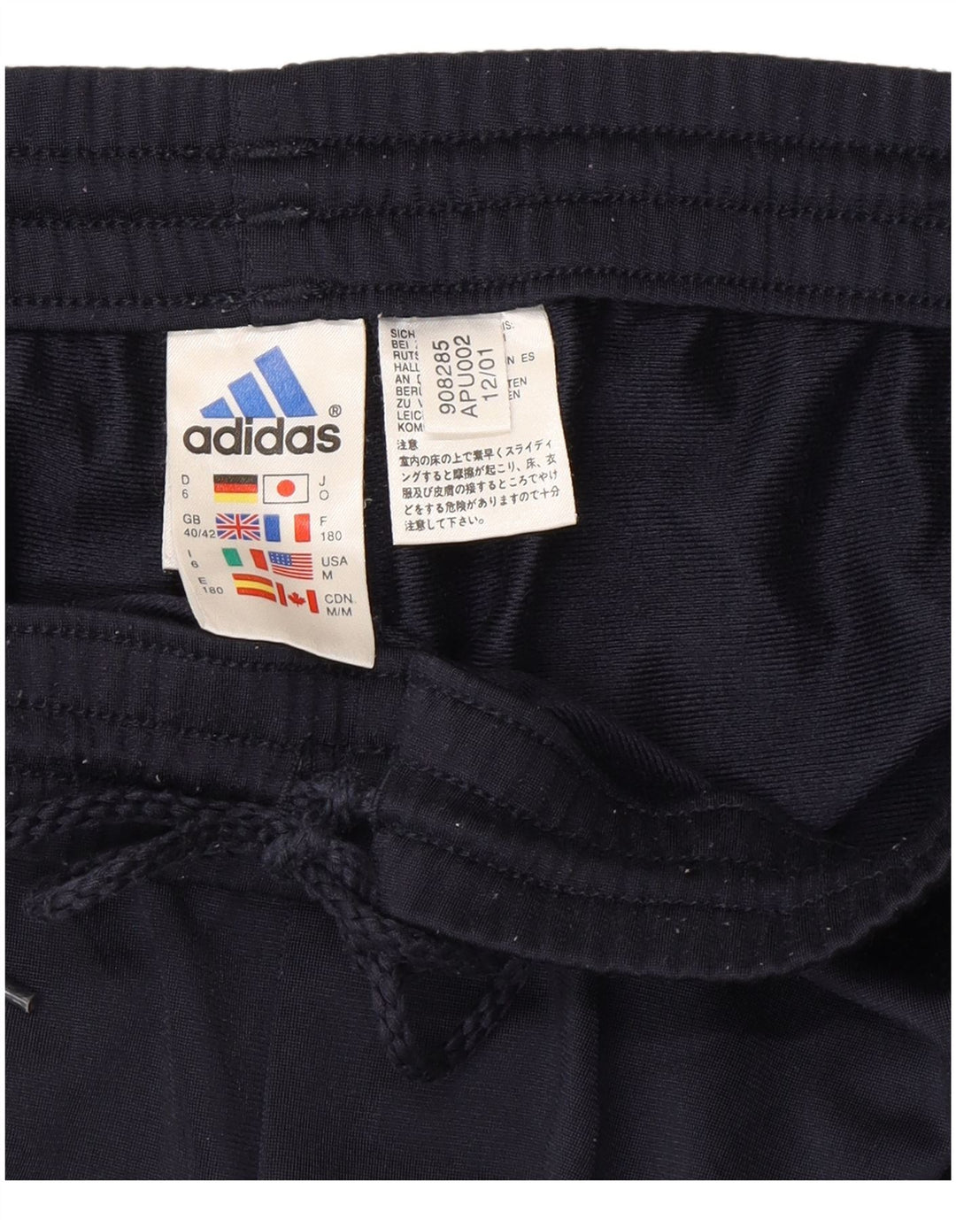 Adidas Mens Tracksuit Trousers UK 40/42 Medium  Navy Blue Polyester