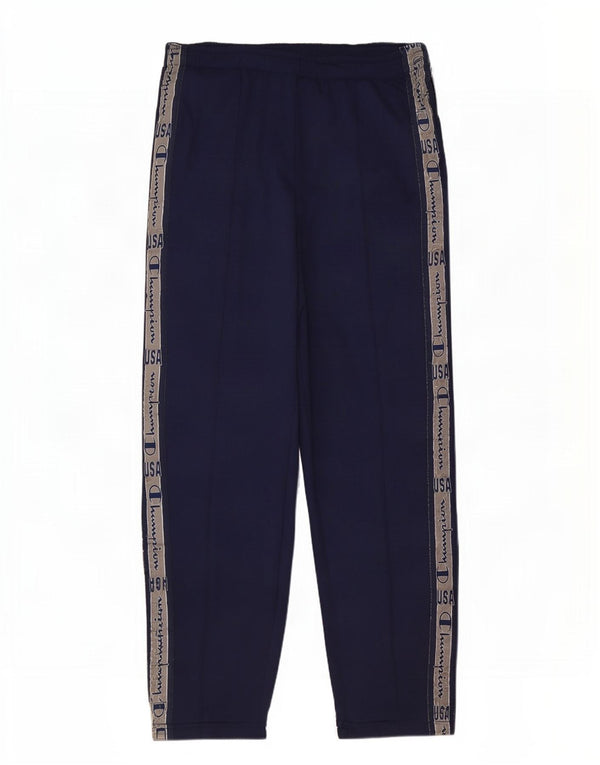 Champion Mens Graphic Tracksuit Trousers Large Navy Blue Colourblock