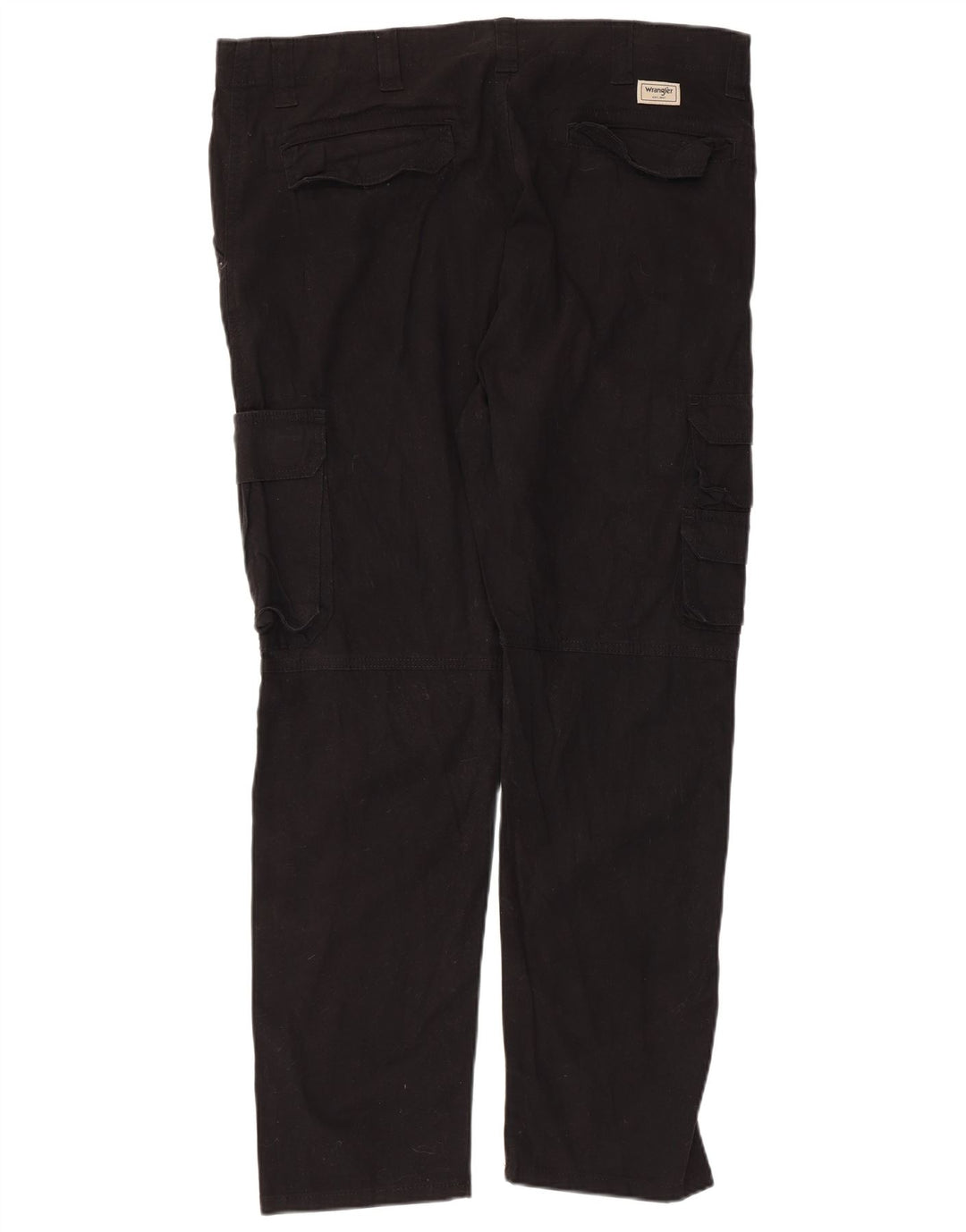 Wrangler Mens Regular Tapered Cargo Trousers W38 L30 Black Cotton