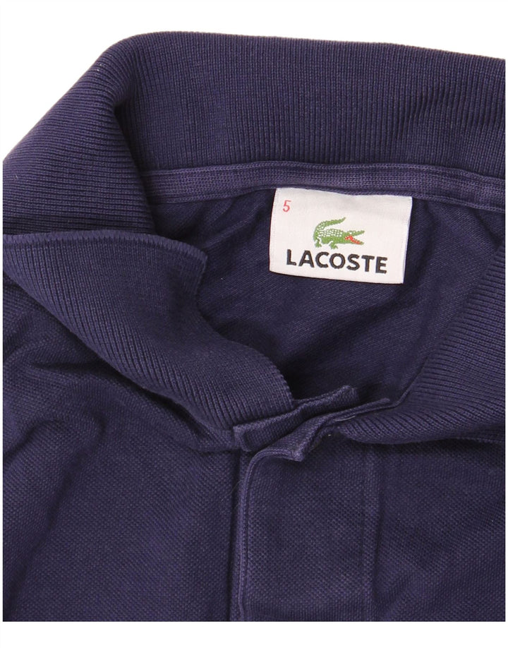 Lacoste Mens Polo Shirt Size 5 Large Navy Blue Cotton
