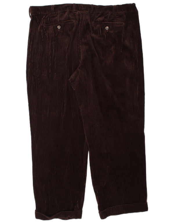 EDDIE BAUER Mens Pegged Corduroy Trousers W44 L30 Brown Cotton