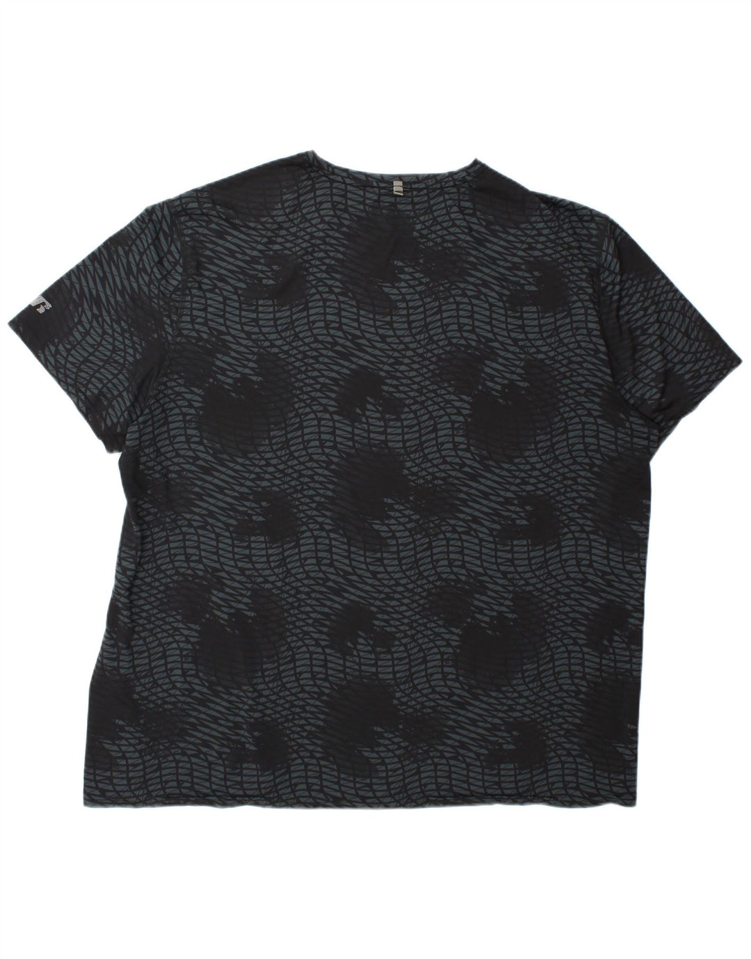 RUSSELL ATHLETIC Mens Dri-Power T-Shirt Top 2XL Grey Geometric Polyester