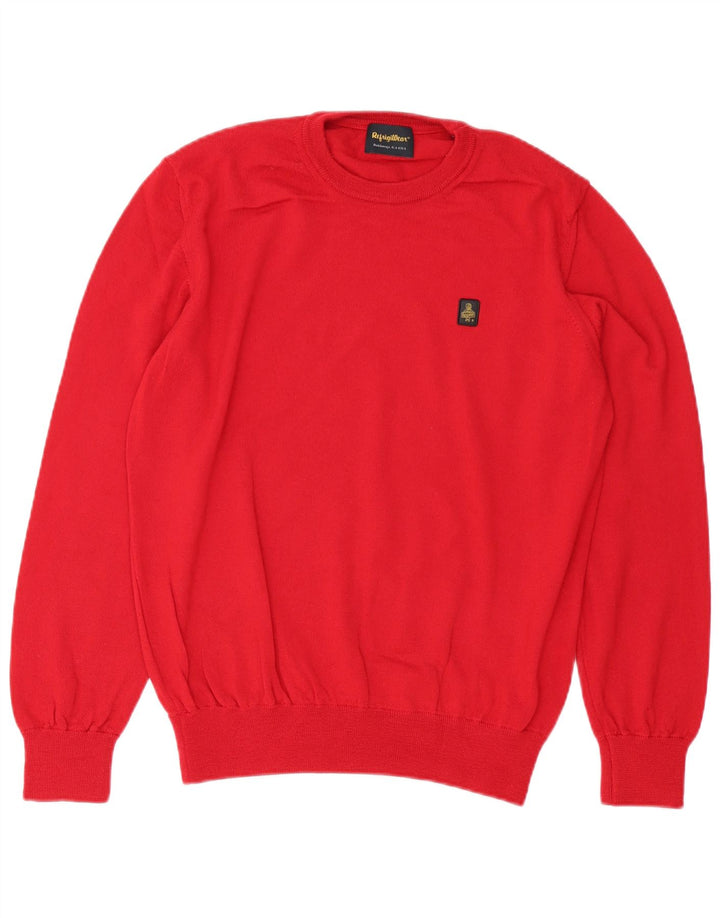 Refrigiwear Mens Crew Neck Jumper Sweater XL Red Wool