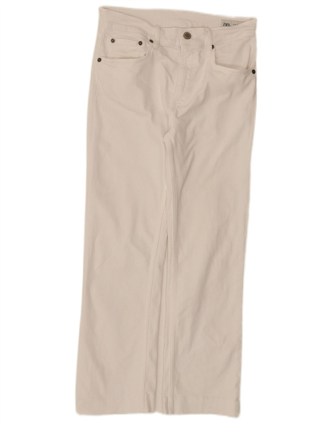 Zara Womens Cropped Jeans EU 38 Small W28 L26 White