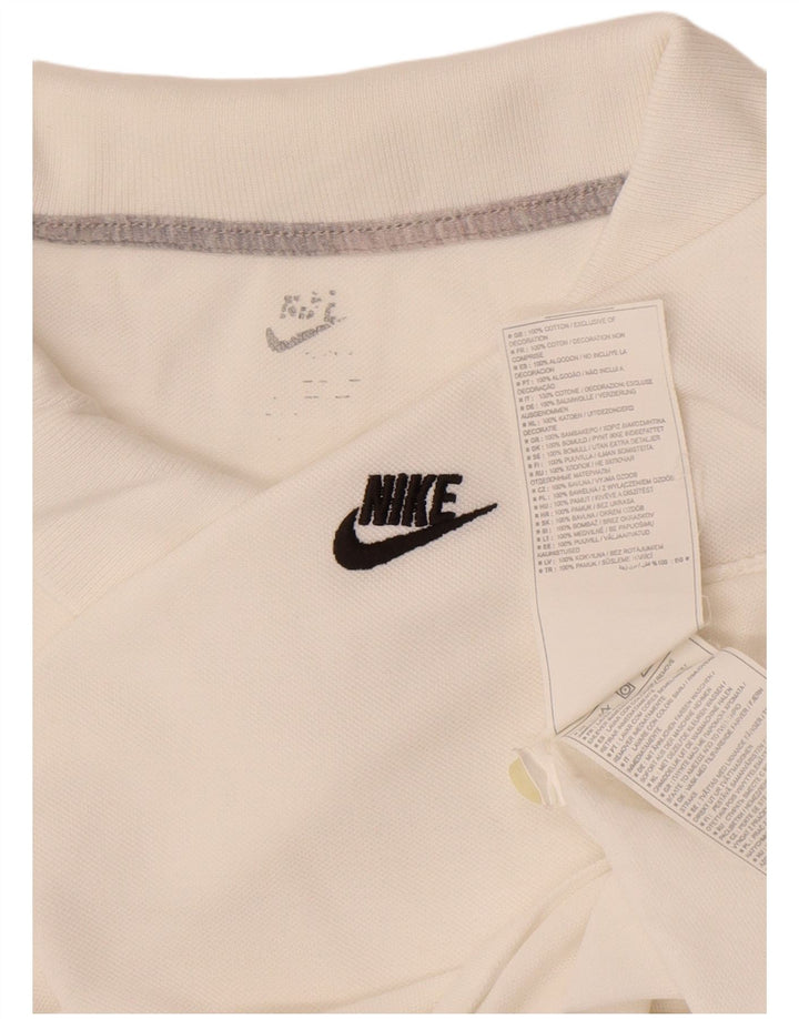 Nike Mens Polo Shirt XL White Cotton