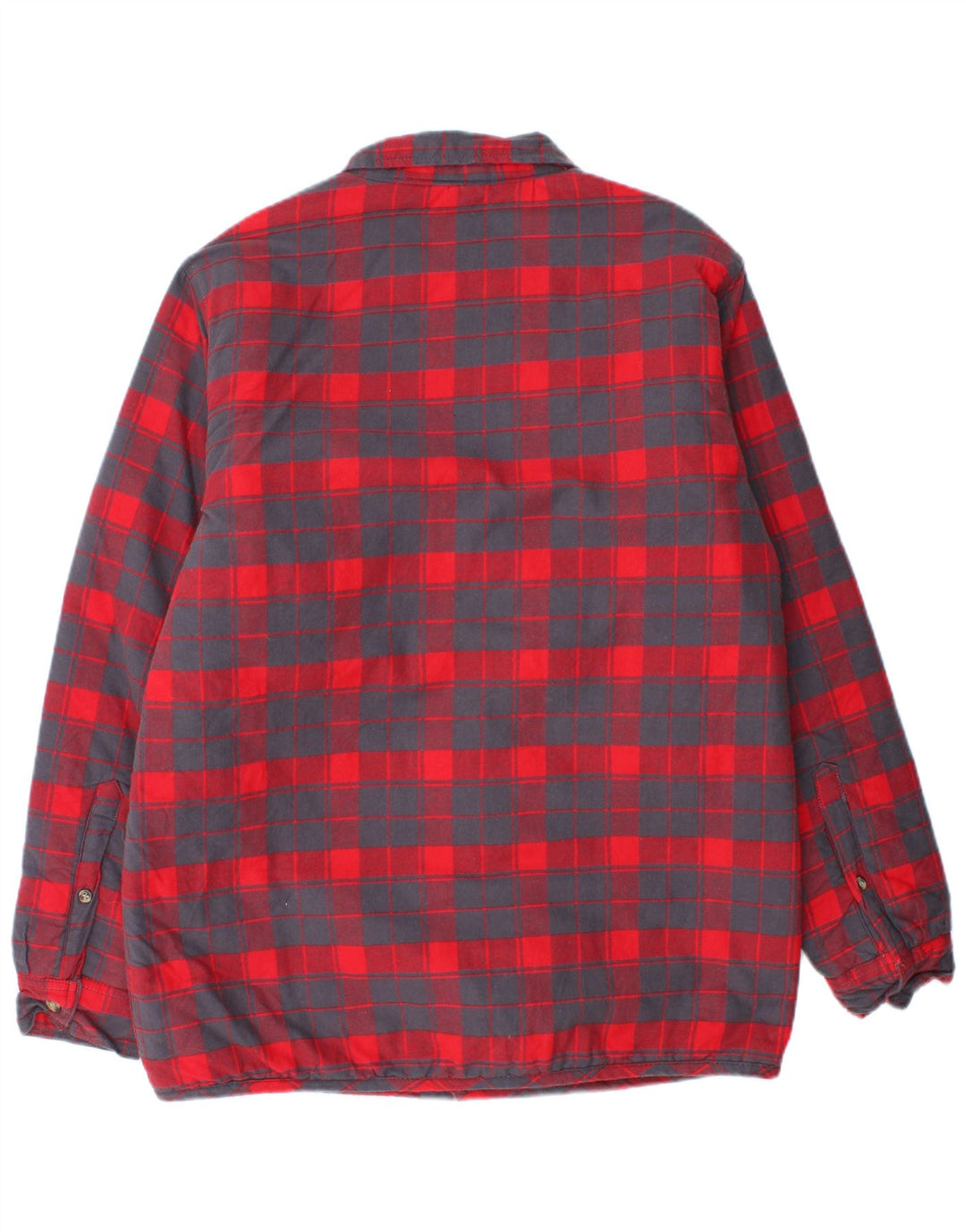 Vintage Mens Lumberjack Flannel Shirt IT 48/50 Medium Red Check Cotton