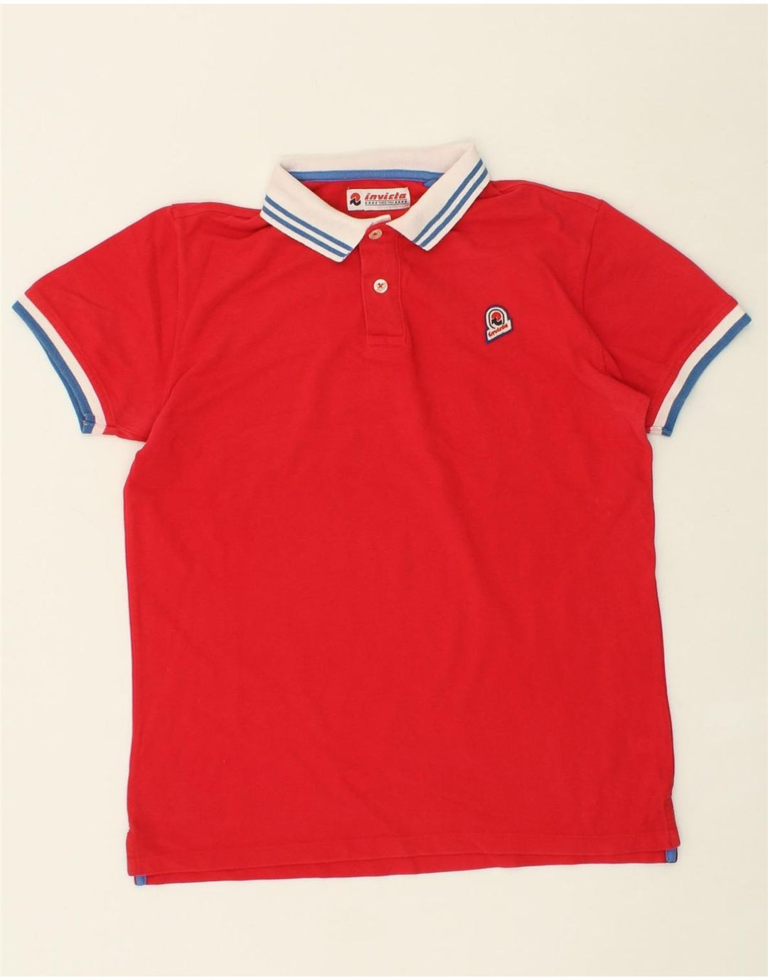 INVICTA Mens Polo Shirt Medium Red Cotton Vintage Invicta and Second-Hand Invicta from Messina Hembry 