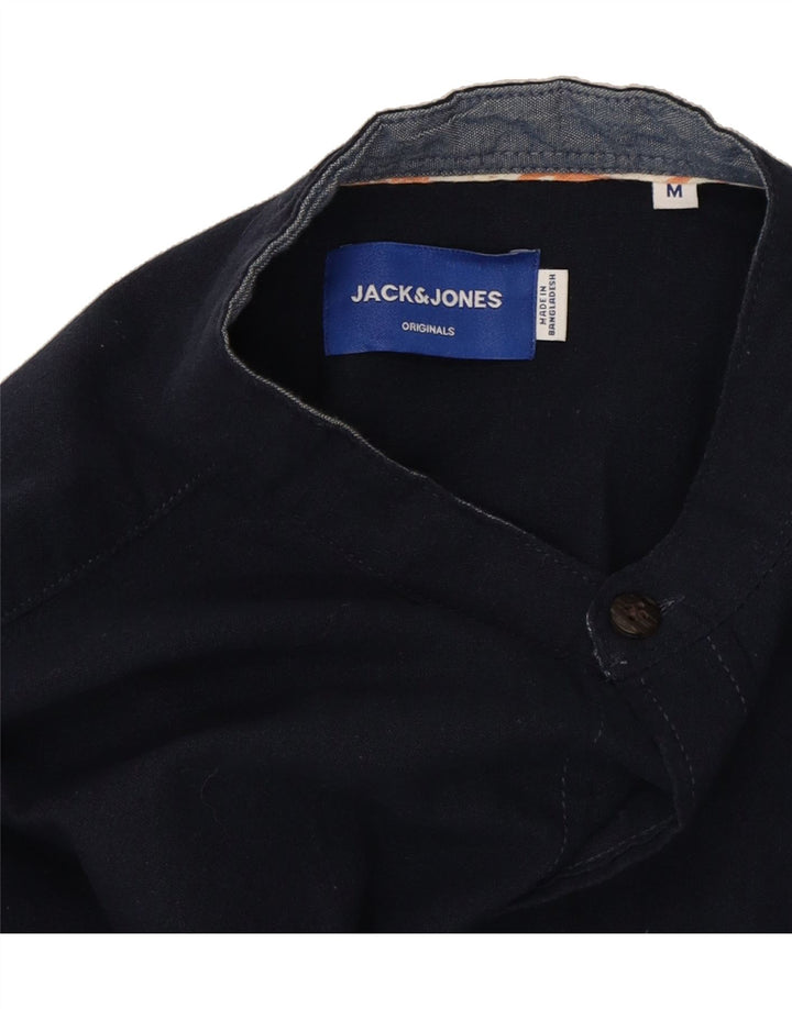 JACK & JONES Mens Shirt Medium Navy Blue Cotton Vintage Jack & Jones and Second-Hand Jack & Jones from Messina Hembry 