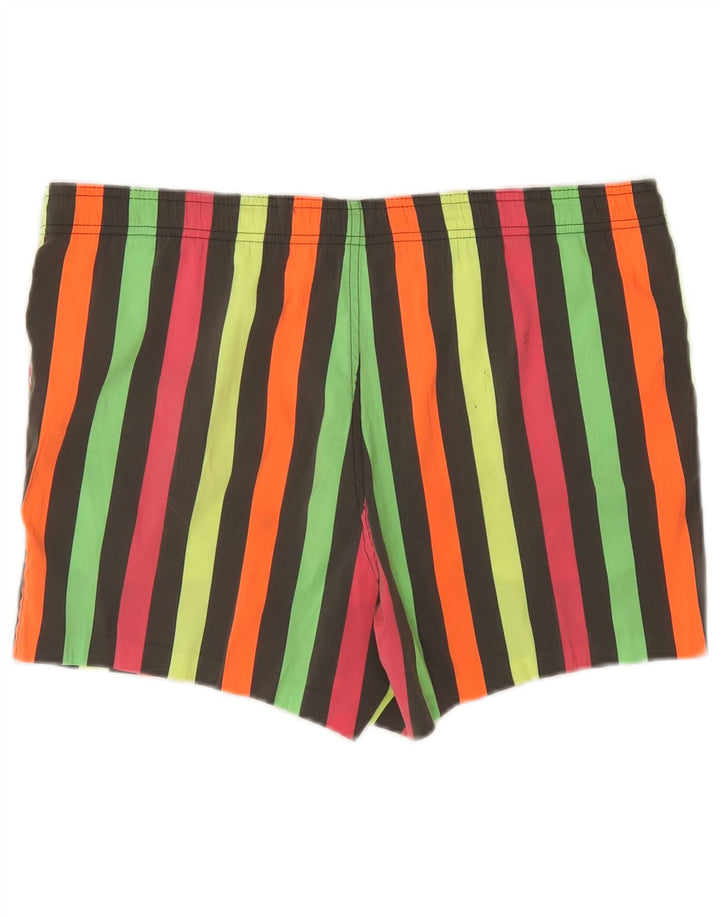 Fila Mens Swimming Shorts IT 50 Large Multicoloured Striped Polyester
