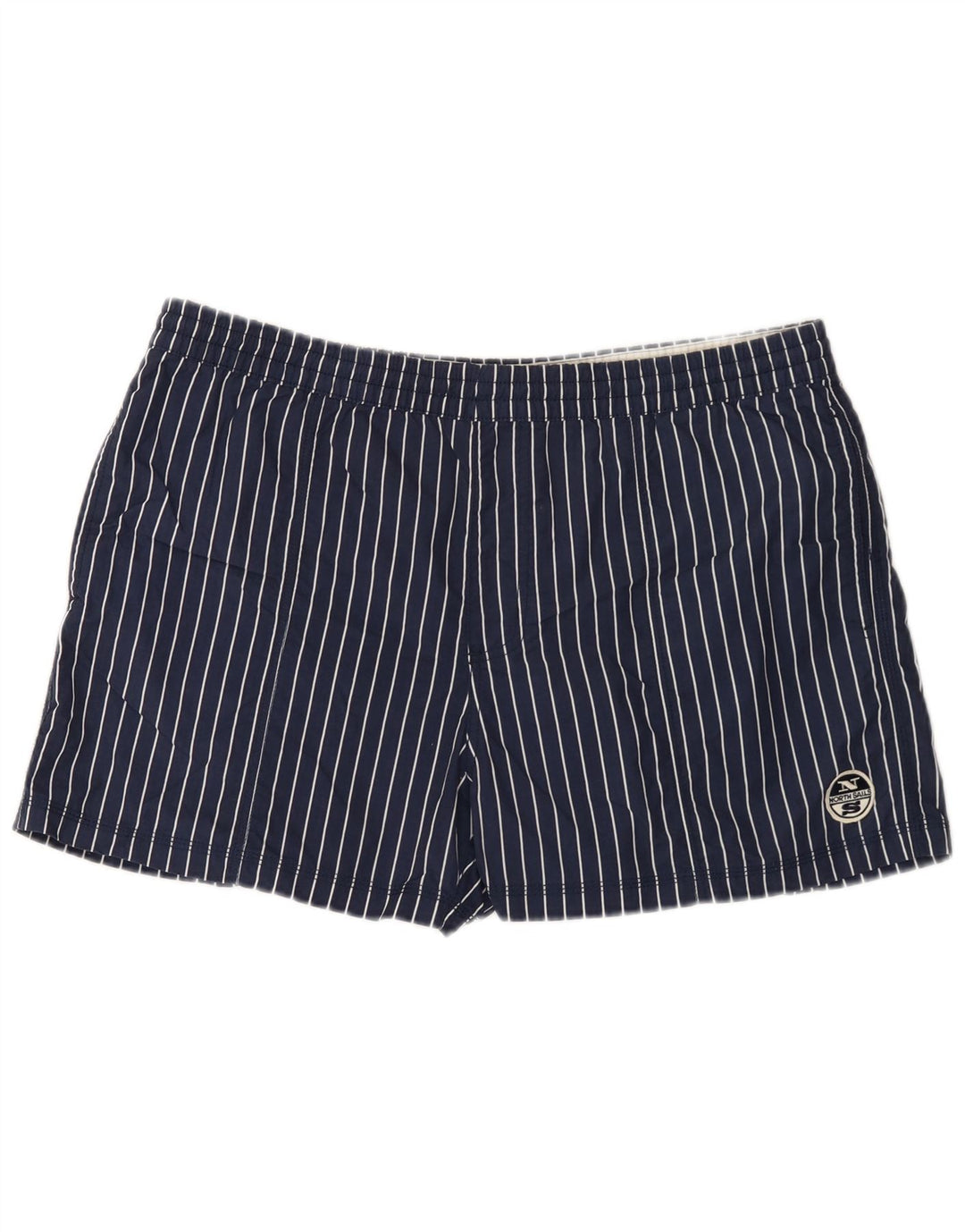 North Sails Mens Swimming Shorts Large Navy Blue Pinstripe Polyamide