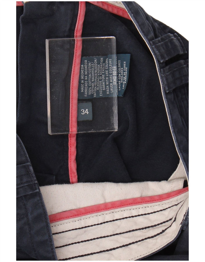 POLO RALPH LAUREN Mens Cargo Shorts W34 Large Navy Blue Cotton